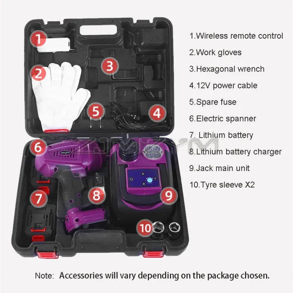 12V 5Ton 150W Rated Power Car Electric Tire Lifting Car Wireless Jacks Wrench Hydraulic Car Floor Jack with Remote control - Image 6
