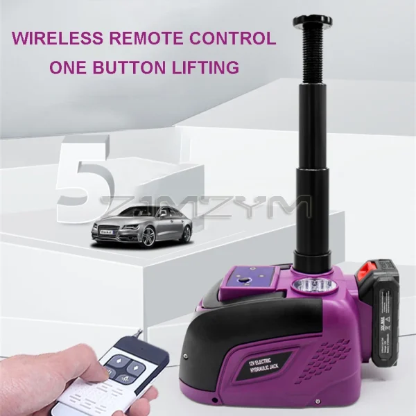 12V 5Ton 150W Rated Power Car Electric Tire Lifting Car Wireless Jacks Wrench Hydraulic Car Floor Jack with Remote control - Image 5