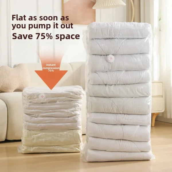Thick Vacuum Compression Bag No Pumping Gas Three-Dimensional Pocket Buggy Bag Quilt Clothes Quilt Special Bag Extra Large - Image 3